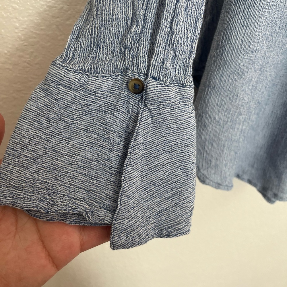 Free People Magic Breeze Button Up
Blue and White Stripe Oversized Flowy Top XS - Picture 5 of 9